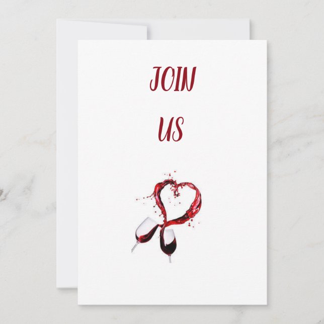 INVITATION À LA FÊTE ***POUR CE VIN*** VALENTINE (Devant)