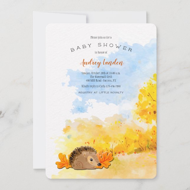 Invitation à la fête prénatale de Bébé Petit Porc- (Devant)