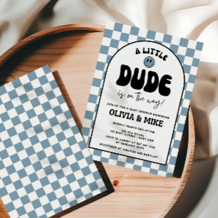 Invitation à la fête prénatale de Little Dude Baby
