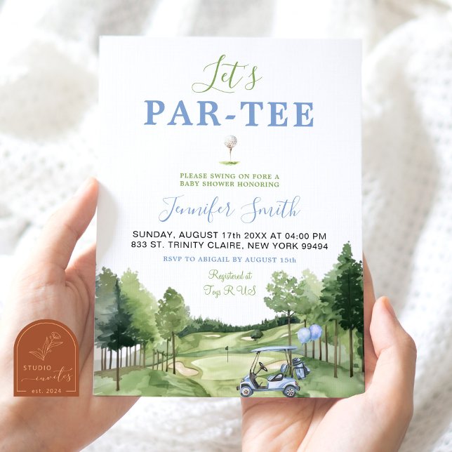 Invitation à la fête prénatale Par-Tee pour garçon (Créateur téléchargé)