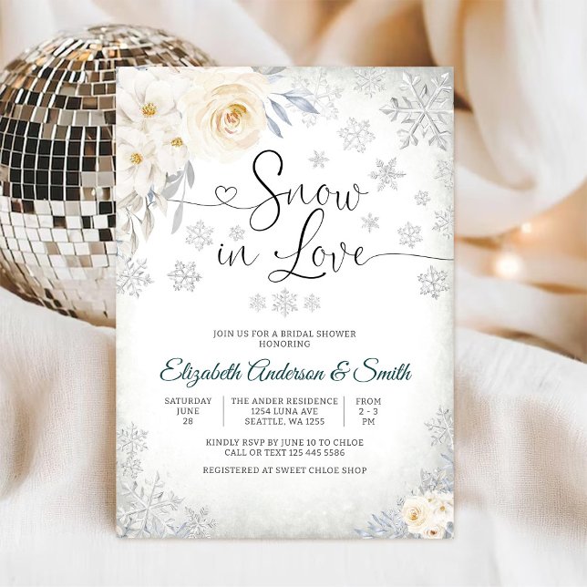 Invitation à la fête prénuptiale de Snow in Love (Créateur téléchargé)