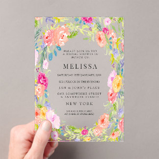Invitation à la fête prénuptiale du Jardin Floral