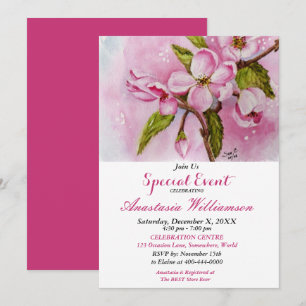 INVITATION À LA FÊTE PRINTANIÈRE ROSE