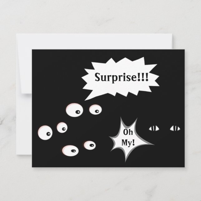 Invitation À La Fête Surprise Dans La Chambre Somb (Devant)