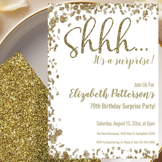 Invitation à la fête surprise pour le 79e annivers (Créateur téléchargé)