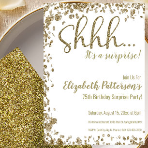 Invitation à la fête surprise pour les 75 ans d'or