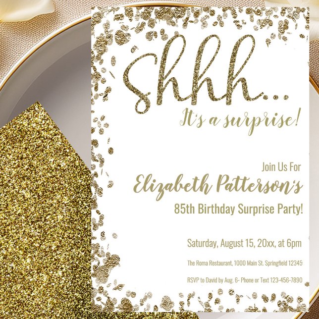 Invitation à la fête surprise pour les 85 ans de G (Créateur téléchargé)