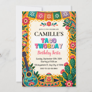 Invitation à la fête Taco pour les deux ans