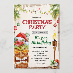Invitation à la fête tropicale de Noël