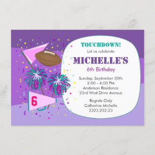 Invitation à la fête violette des enfants de fille