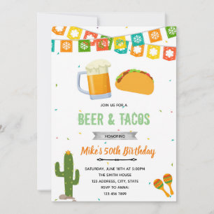 Invitation à la fiesta bière et tacos
