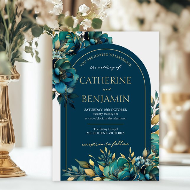 Invitation à la floraison mariage Boho Glam (Créateur téléchargé)