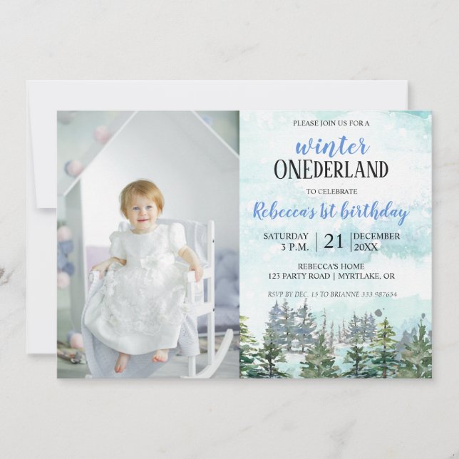 Invitation à la forêt d'hiver de ONE derland pour  (Devant)