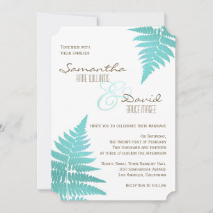 Invitation à la foune Mariage de Blue Woodland