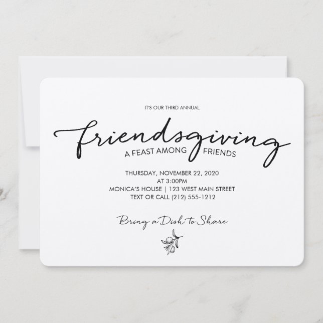 Invitation à la Friendsgiving (Devant)