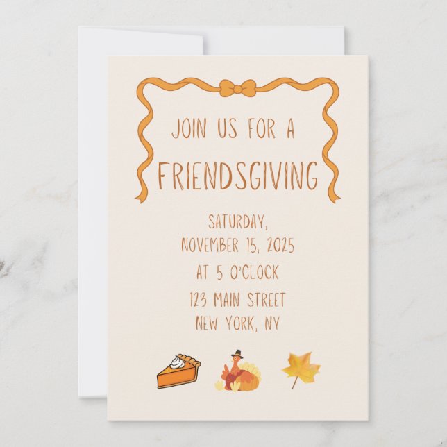 Invitation à la Friendsgiving (Devant)