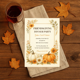Invitation à la Friendsgiving et carte de menu ass