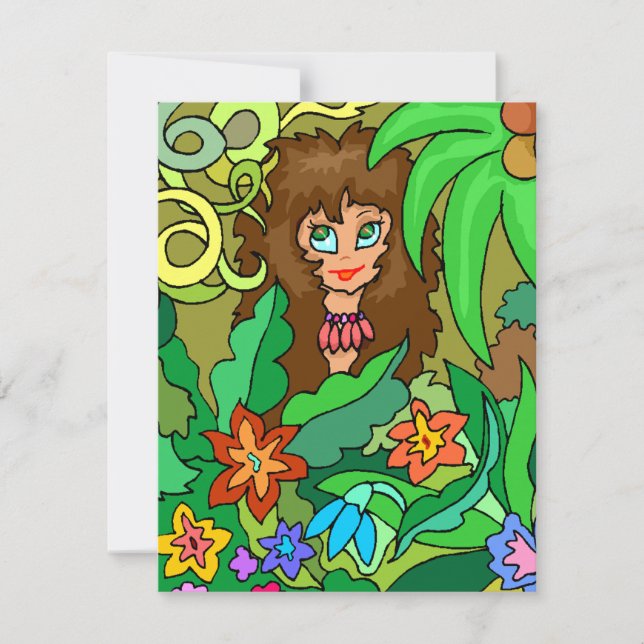 INVITATION À LA FUN JUNGLE THÈME DE LA FÊTE D'Anni (Devant)