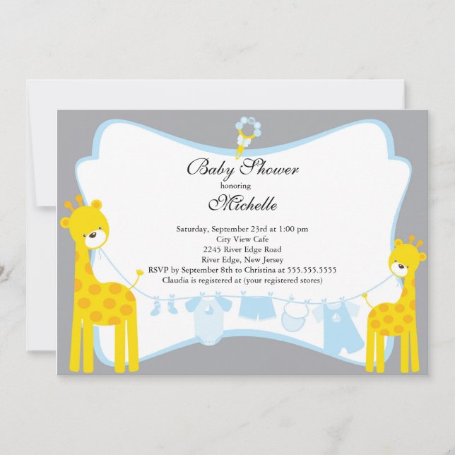 Invitation à la girafe de Cute (Devant)