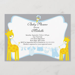 Invitation à la girafe de Cute
