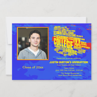 Invitation à la graduation de la photo liée au col