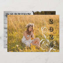 Invitation à la graduation de style champêtre en b