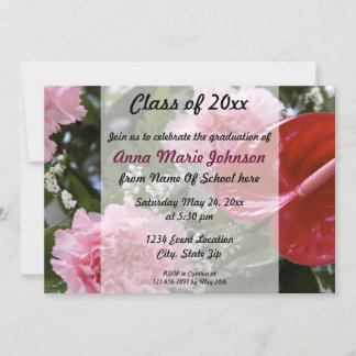 Invitation à la graduation florale