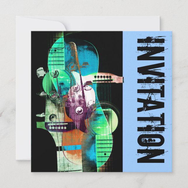 invitation à la guitare acoustique jazz jam (Devant)