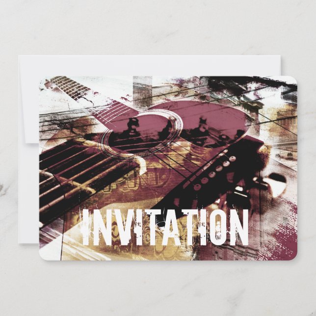 invitation à la guitare acoustique jazz jam (Devant)