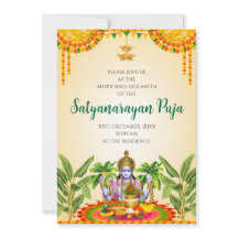 Invitation à la katha de Satya Narayan Satyanaraya