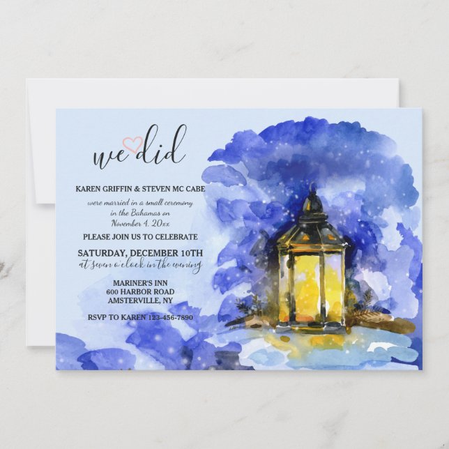 Invitation à la lanterne d'hiver (Devant)