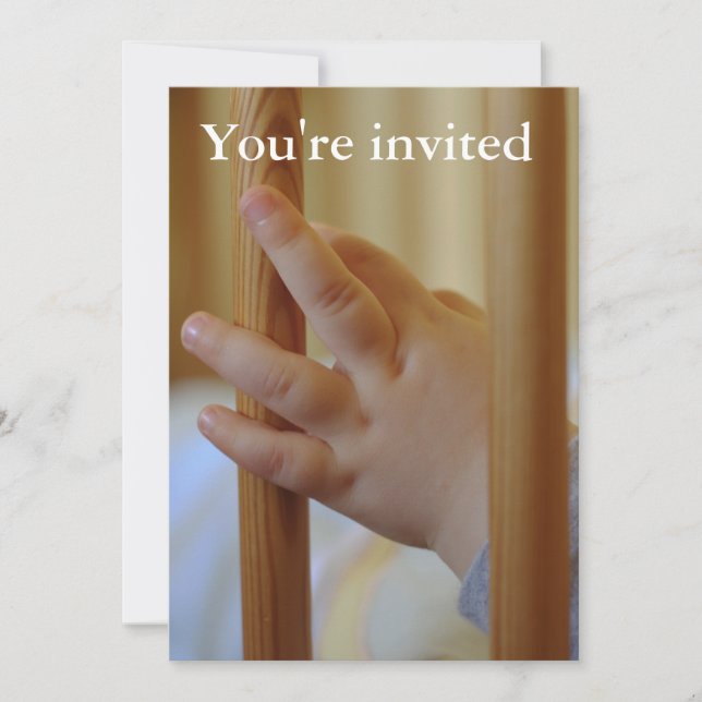 Invitation à la main de bébé (Devant)