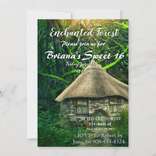 Invitation à la maison de la forêt enchantée
