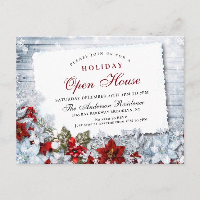 Invitation à la Maison Ouverte de Noël de la Fête  (Devant)