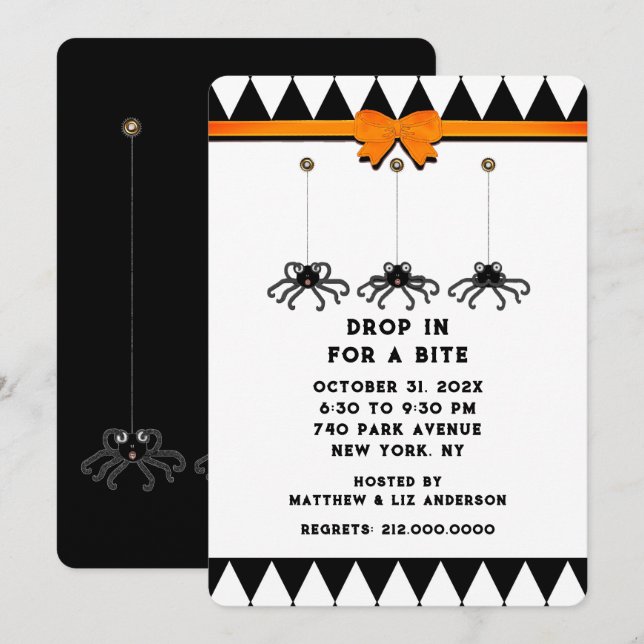 Invitation à la Maison Ouverte Halloween (Devant / Derrière)