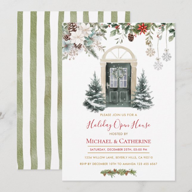Invitation à la maison ouverte pour les fêtes de N (Devant / Derrière)