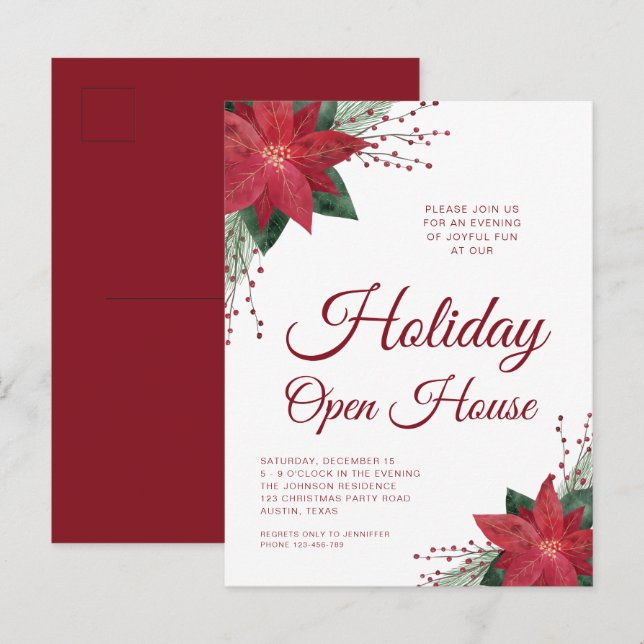 Invitation à la maison ouverte pour les fêtes de P (Devant / Derrière)