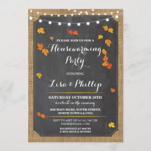 Invitation à la maison rustique d'automne de