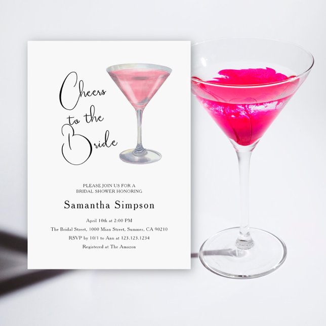 Invitation À la mariée Cosmopolitan Enterrement de vie de jeu (Créateur téléchargé)