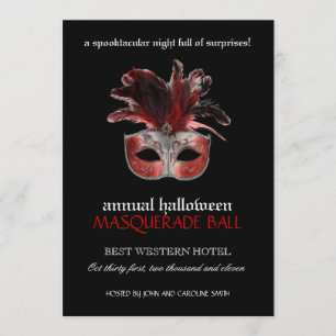 Invitation à la mascarade d'Halloween