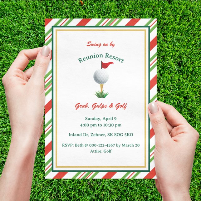 Invitation à la Master Party sur le thème du golf (Créateur téléchargé)