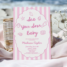 À la mer bientôt, bébé Coquillage Fête de naissanc