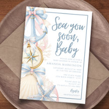 À la mer bientôt Bébé Shower de bébé pré-coastal