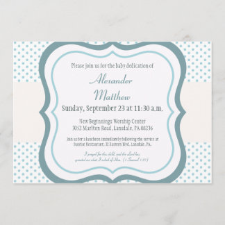 Invitation à la mode de baptême de dévouement de