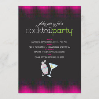 Invitation à la mode de cocktail (fuschia)
