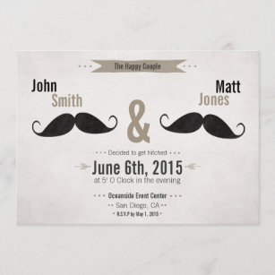 Faire Part Invitations Cartes Pour Mariage Gay Zazzle Fr