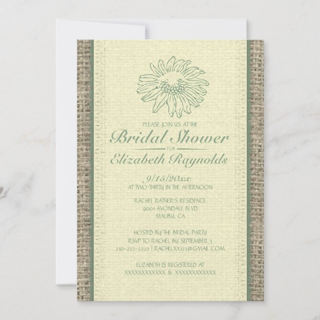 Invitation à la nuptiale de dentelle Vintage jaune (Devant)