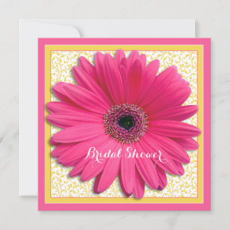 Invitation à la nuptiale de la marée rose Gerbera