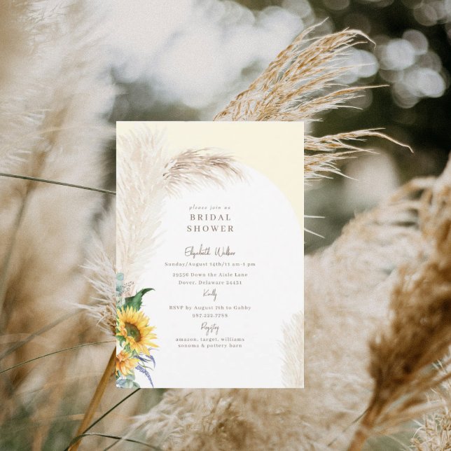 Invitation à la nuptiale de la Pampa de Boho Flora (Créateur téléchargé)