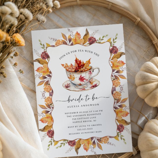 Invitation à la nuptiale de thé d'automne (Créateur téléchargé)
